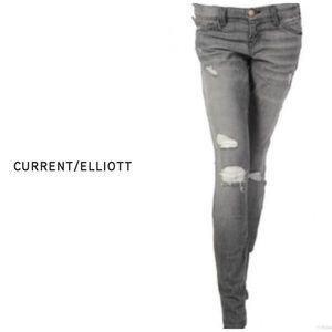 Current/Elliot The Skinny Overcast X Destroyed jeans